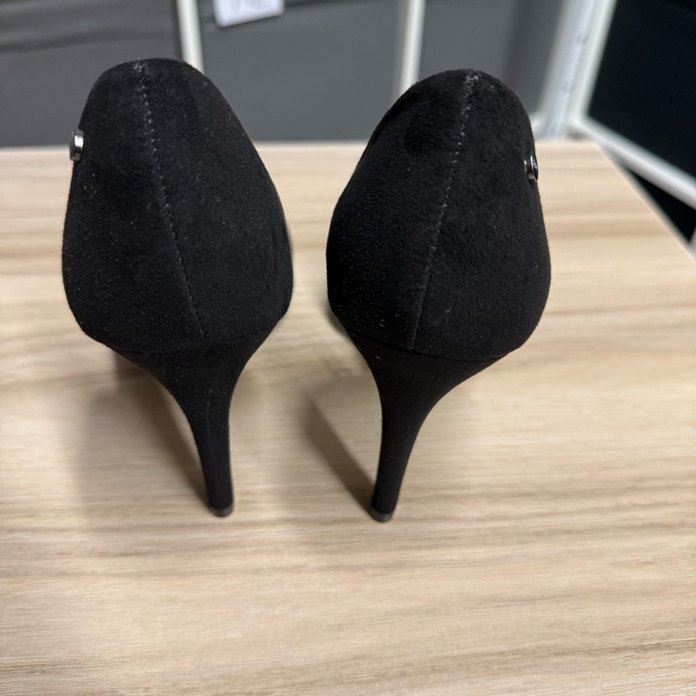 Jones New York Catie Pointy Toe Dress Pumps Rhinestone Elegant Black Heels - Picture 6 of 11